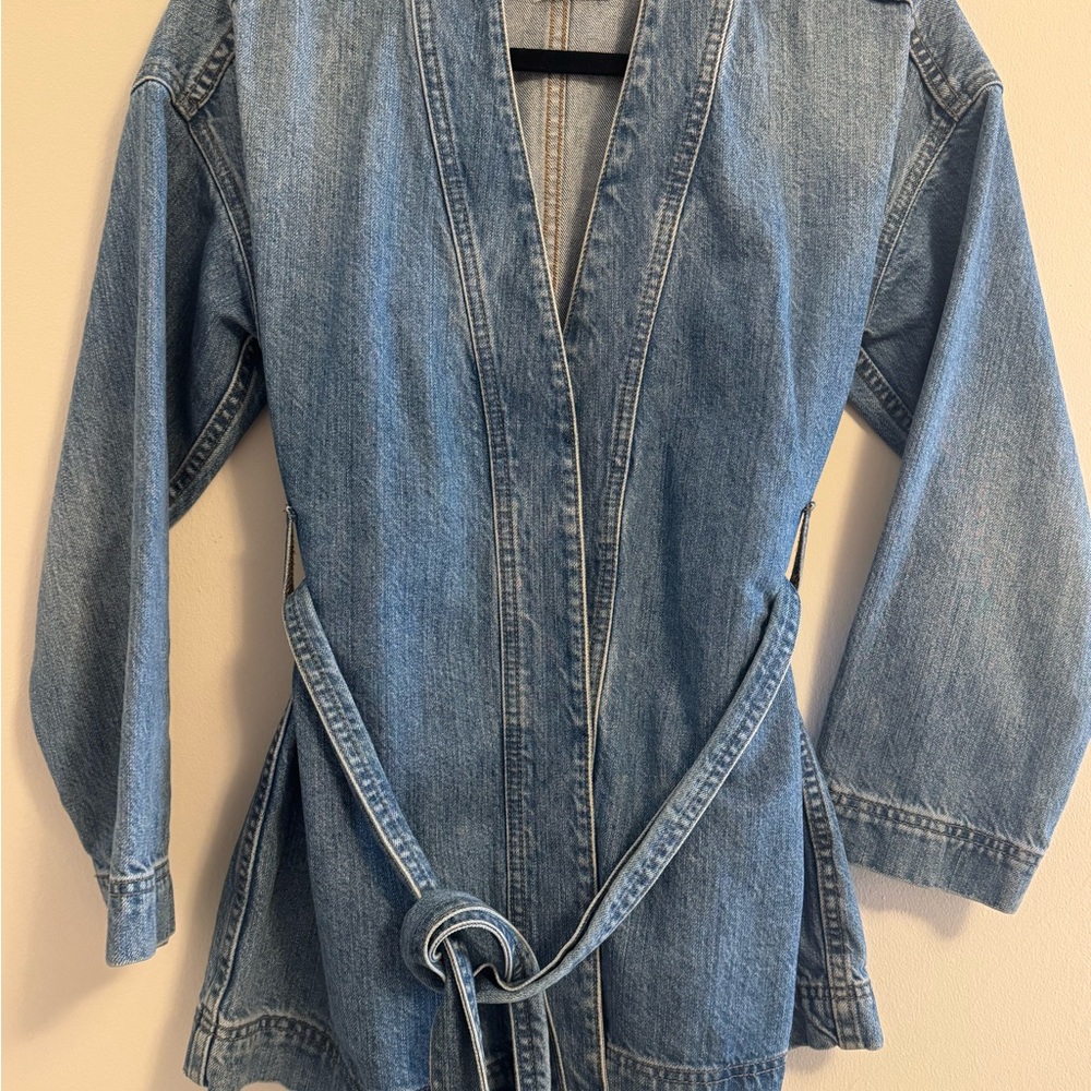 Women's Madewell Blue Denim Kimono style Jacket XXS